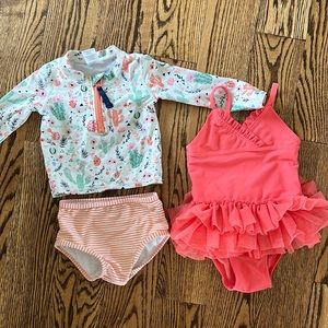 Ruffle Butt bathing suit bundle 18 months